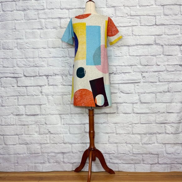 Ellie Malin x Gorman Heathered Geometric Print Jersey Mini Dress - Picture 2 of 6